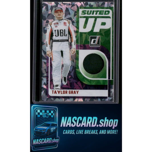 2025 Donruss #SU-TAY Taylor Gray Suited Up Swatches Orange Ice - NASCARD.shop