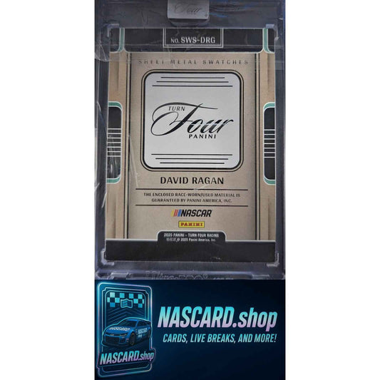 2025 Panini Turn Four #SWS-DRG David Ragan Sheet Metal Swatches Blue #/35