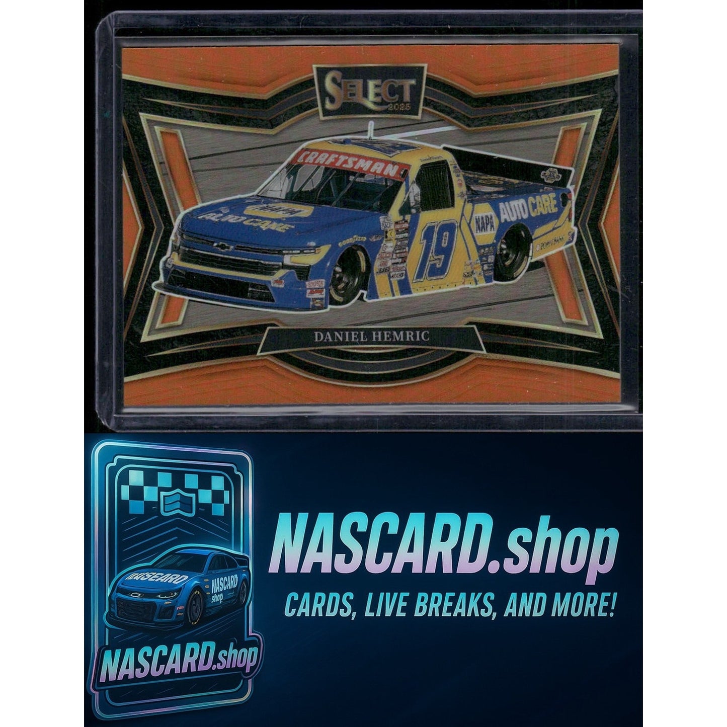 2025 Panini Select #105 Daniel Hemric Orange Prizms #/49