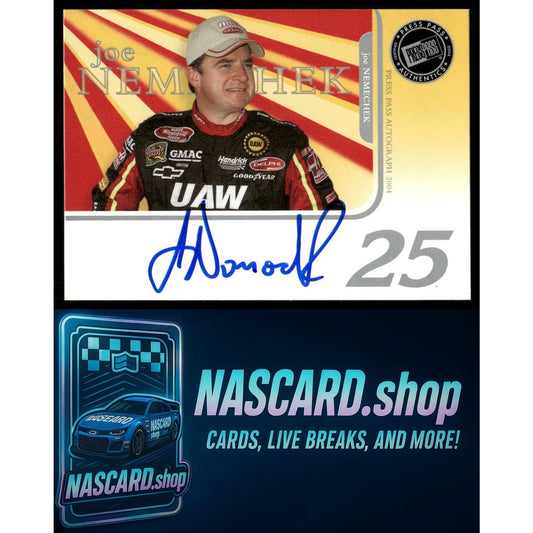 2004 Press Pass Joe Nemechek Autographs