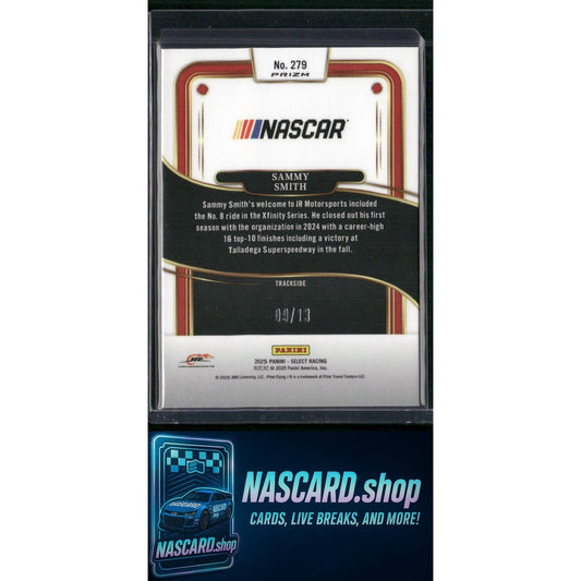 2025 Select Racing #279 Sammy Smith Trackside Power Plaid Gold Prizms #/13 - NASCARD.shop