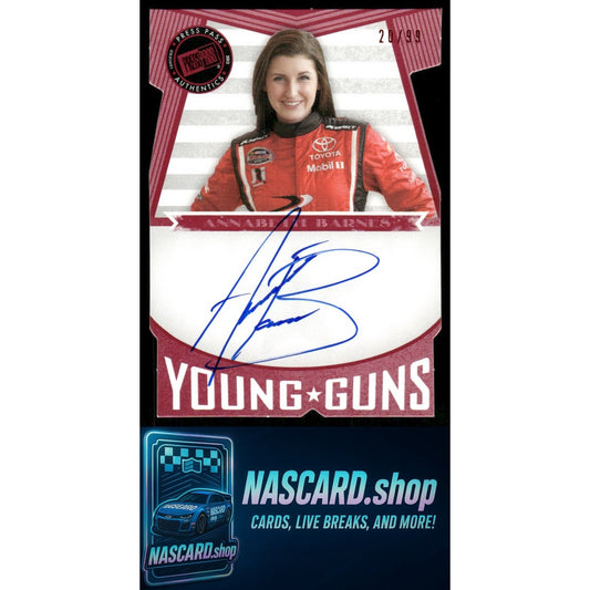 2013 Press Pass Fanfare Annabeth Barnes Young Guns Autographs Red Die-Cut #/99