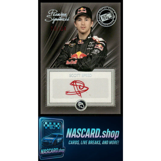 2010 Press Pass Scott Speed Premier Signatures Red #/24 Red Bull