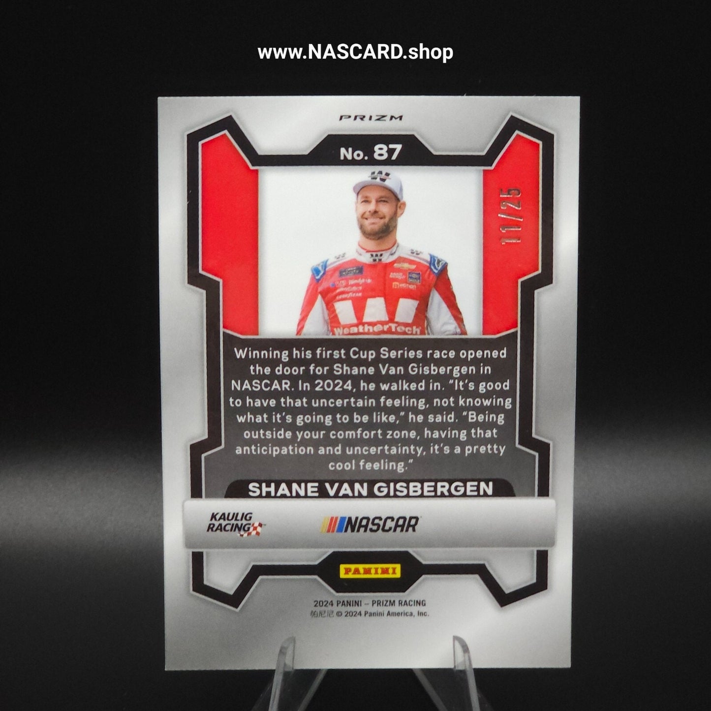 2024 Panini Prizm - Shane Van Gisbergen #87 (RC) Mojo Prizm /25