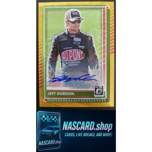 2025 Donruss #15 Jeff Gordon Optic Signatures Gold Velocity #/10