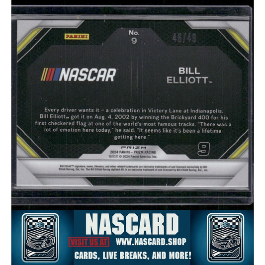2024 Panini Prizm #9 Bill Elliott Victory Lane Blue #/49