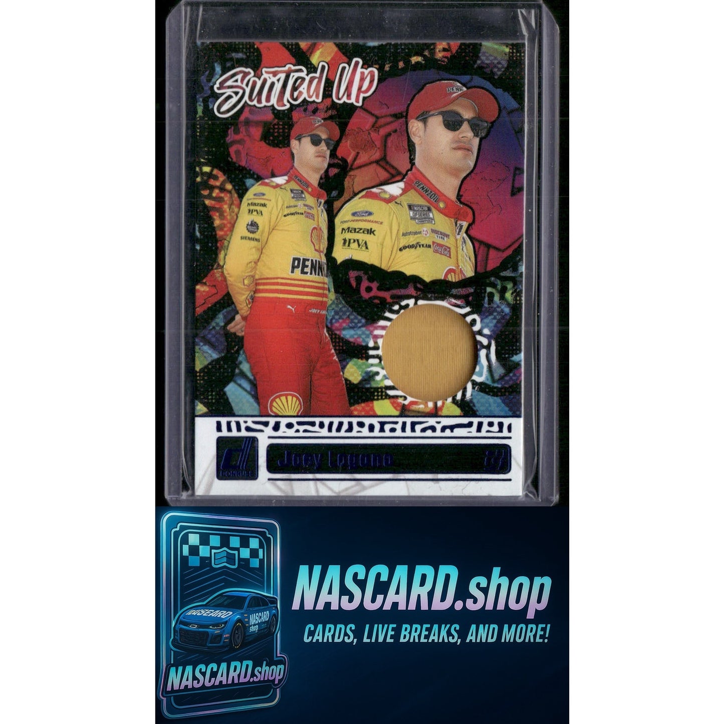 2024 Donruss #SU-JL Joey Logano Suited Up Swatches Blue - NASCARD.shop