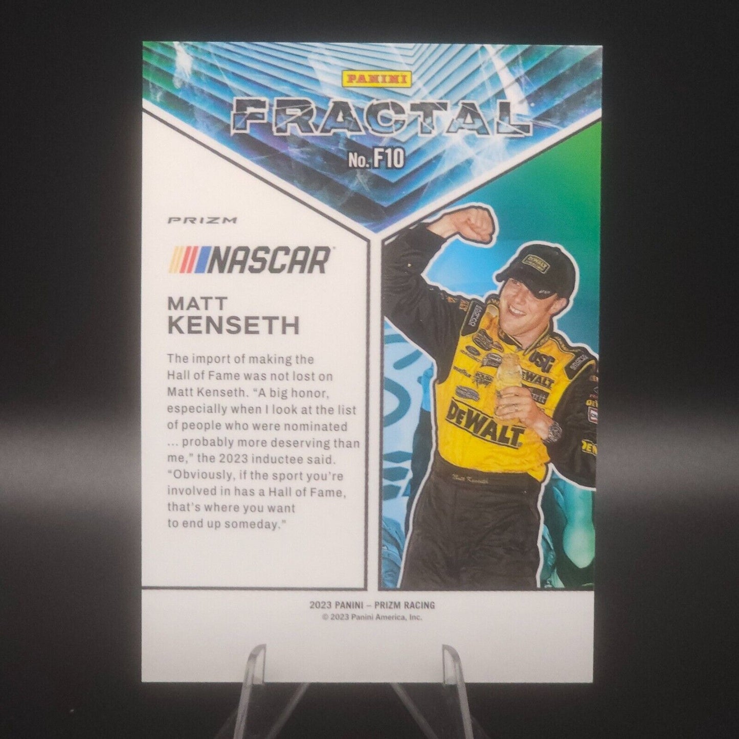 2023 Panini Prizm - Fractal White Sparkle Prizm Matt Kenseth #F10