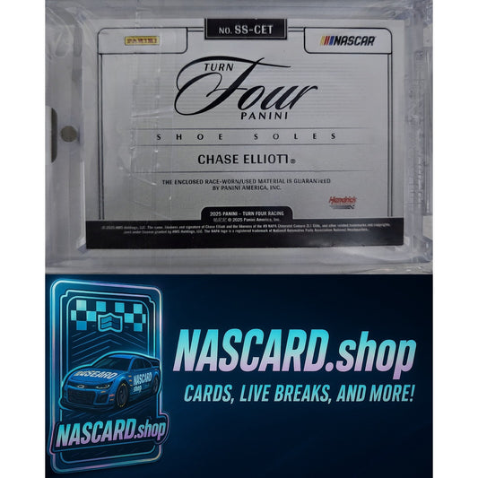 2025 Panini Turn Four #SS-CET Chase Elliott Shoe Soles #/99