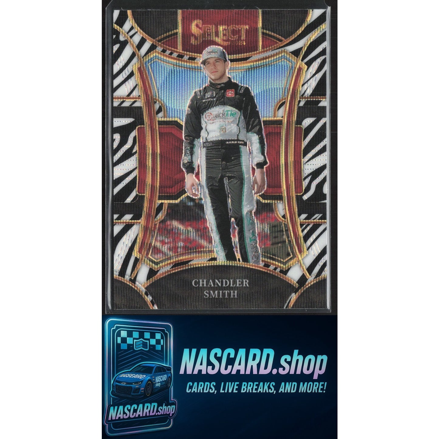 2024 Panini Select #262 Chandler Smith Zebra Prizms