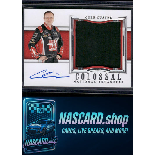 2024 Panini National Treasures #CMA-CCR Cole Custer Colossal Material Auto #/49