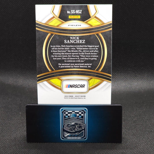 2024 Panini Select Racing Selective Swatches #SS-NSZ Nick Sanchez - NASCARD.shop