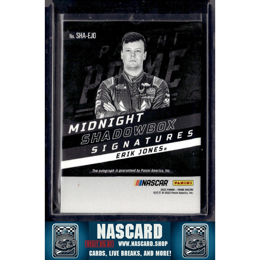 2023 National Treasures Erik Jones Midnight Shadowbox Signatures Holo Silver /10 - NASCARD.shop