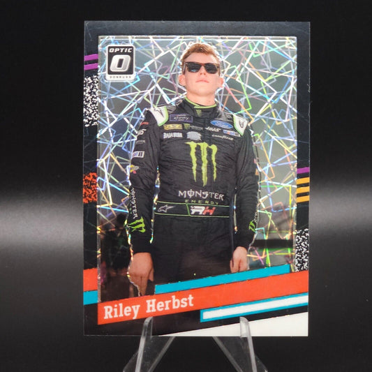 2024 Panini Donruss NASCAR Retro 1991 Optic Black Velocity #155 Riley Herbst /39