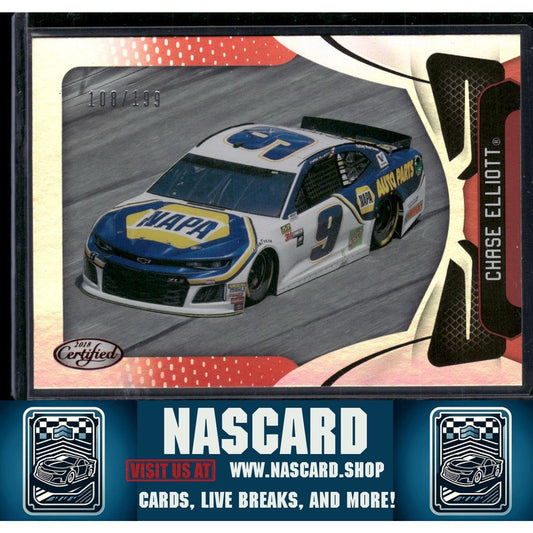 2018 Panini Certified #91 Chase Elliott Red #/199 - NASCARD.shop