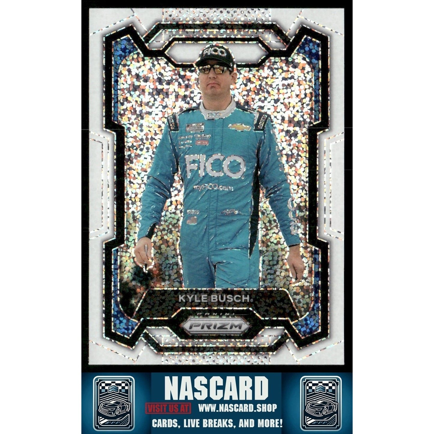 2024 Panini Prizm - Kyle Busch #57 White Sparkle Prizm