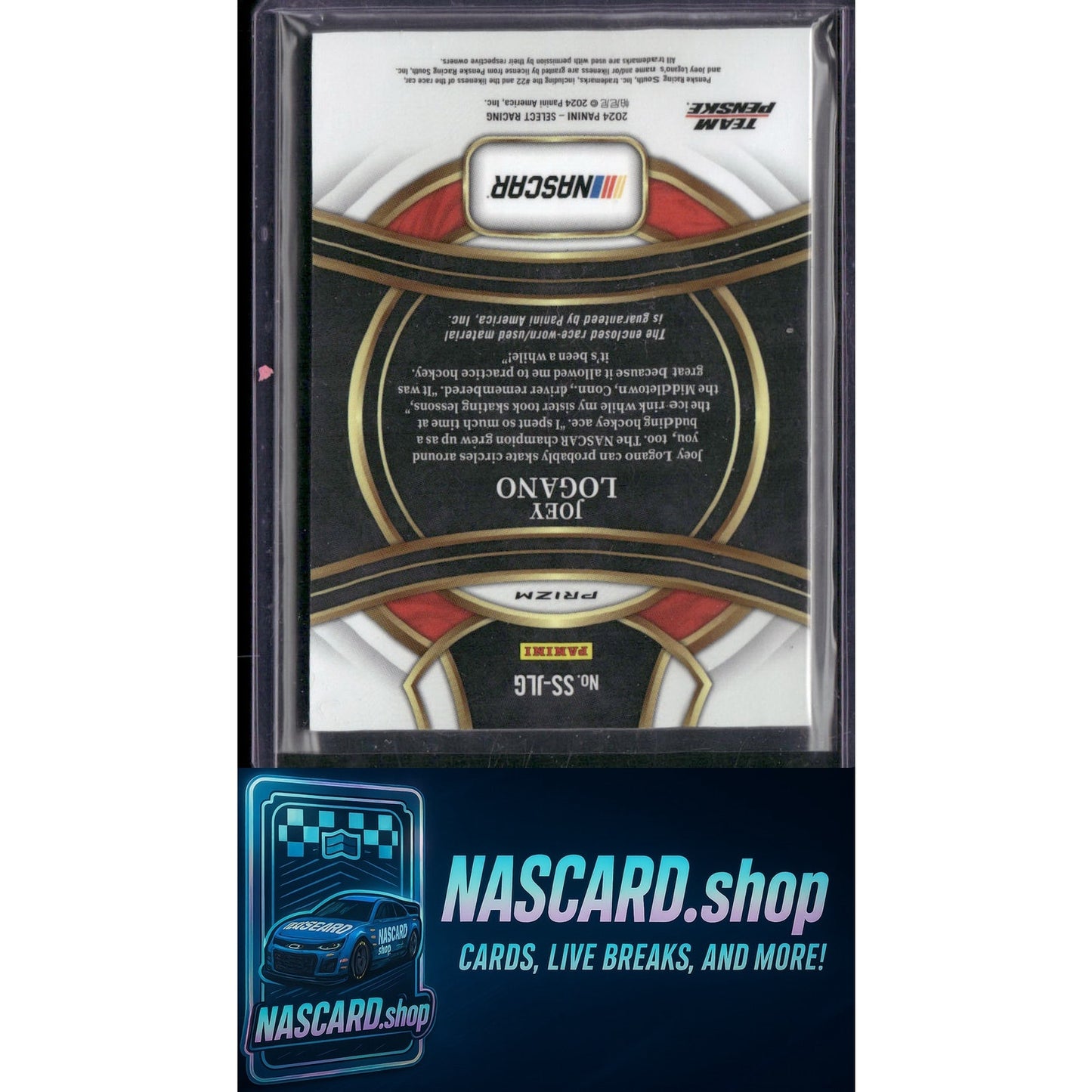 2024 Panini Select #SS-JLG Joey Logano Selective Swatches Flash Prizms - NASCARD.shop