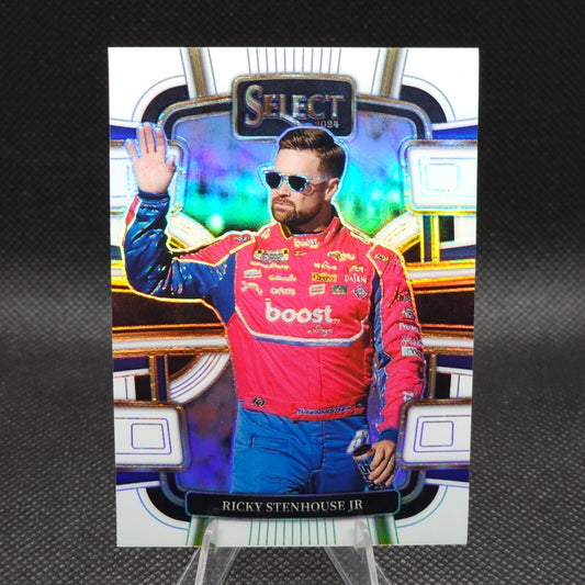 2024 Panini Select Racing Grandstand White Prizm #12 Ricky Stenhouse Jr. 54/99 - NASCARD.shop