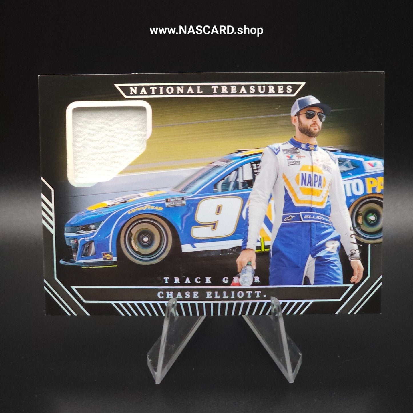 2024 Panini National Treasures Track Graphs Holo Silver Chase Elliott 03/25