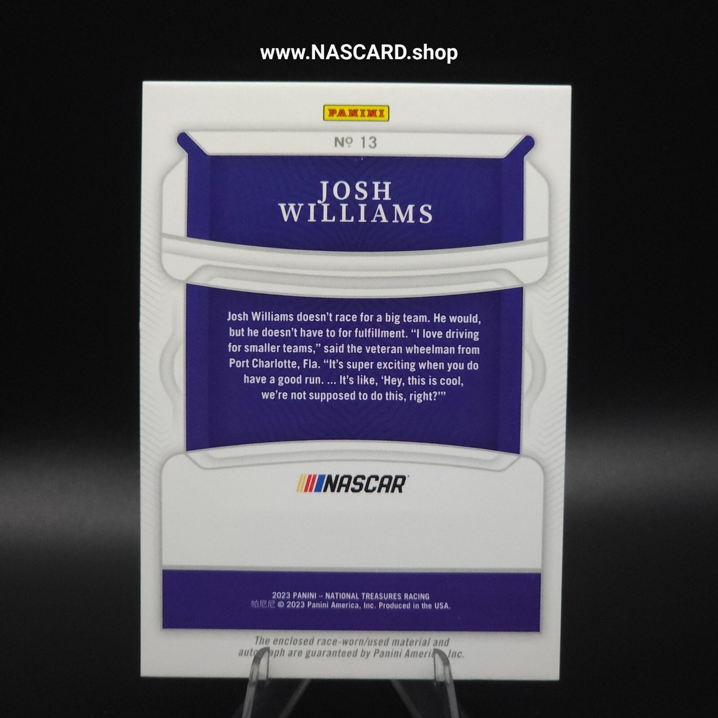 2023 National Treasures Colossal Material Signatures Josh Williams /99