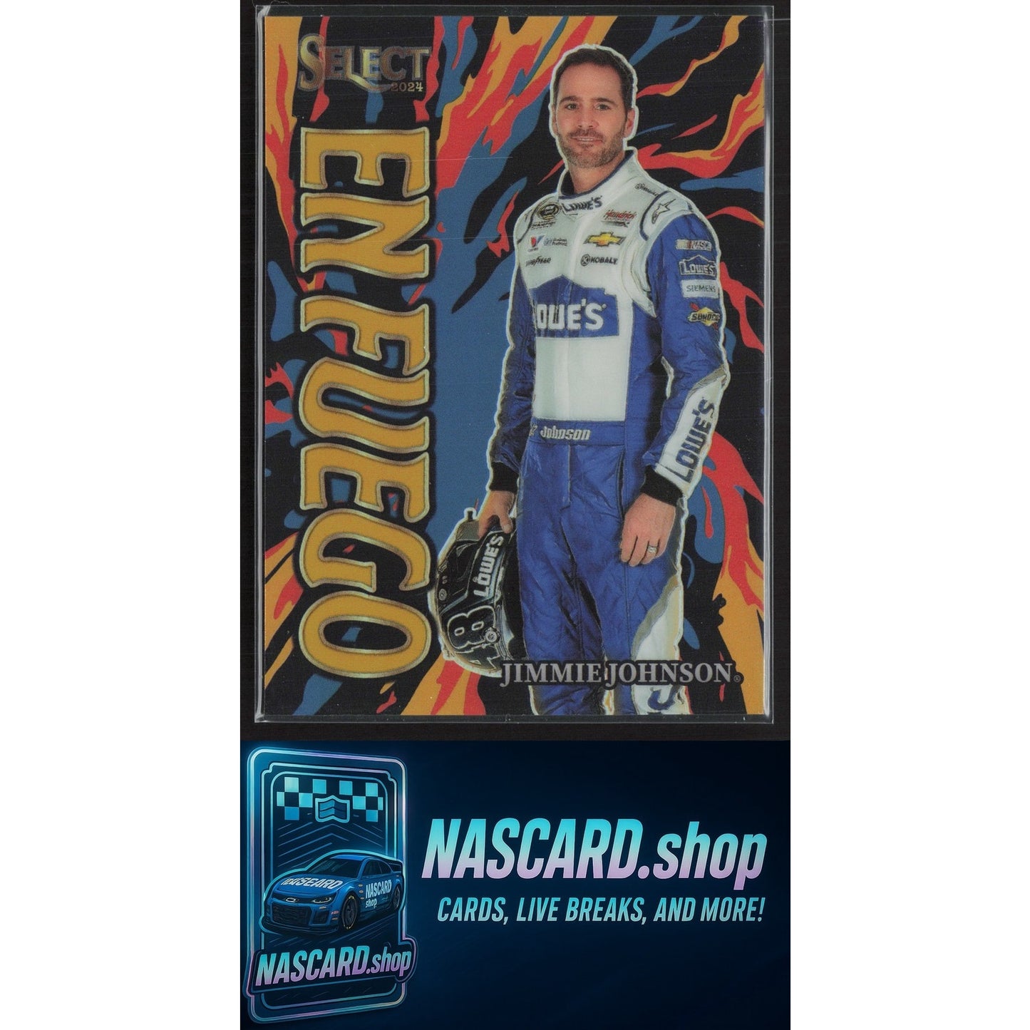2024 Panini Select #3 Jimmie Johnson En Fuego Gold Prizms #/10