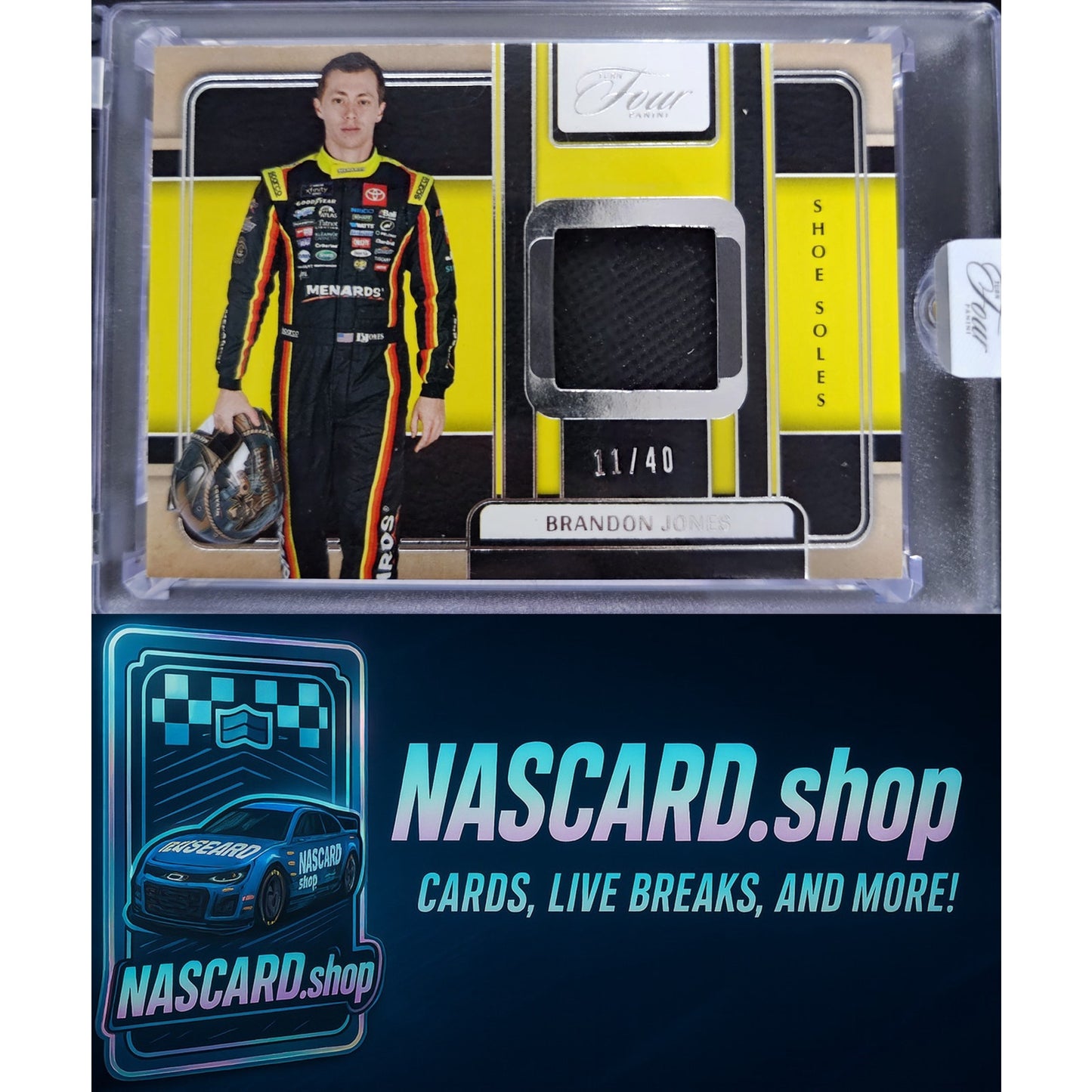 2025 Panini Turn Four #SS-BJN Brandon Jones Shoe Soles #/40