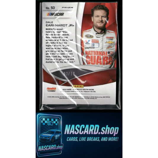 2022 Panini Chronicles #50 Dale Earnhardt Jr Spectra Gold #/10 - NASCARD.shop