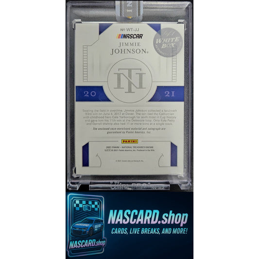 2021 National Treasures White Box Winning Touch Jimmie Johnson 1/1 - NASCARD.shop