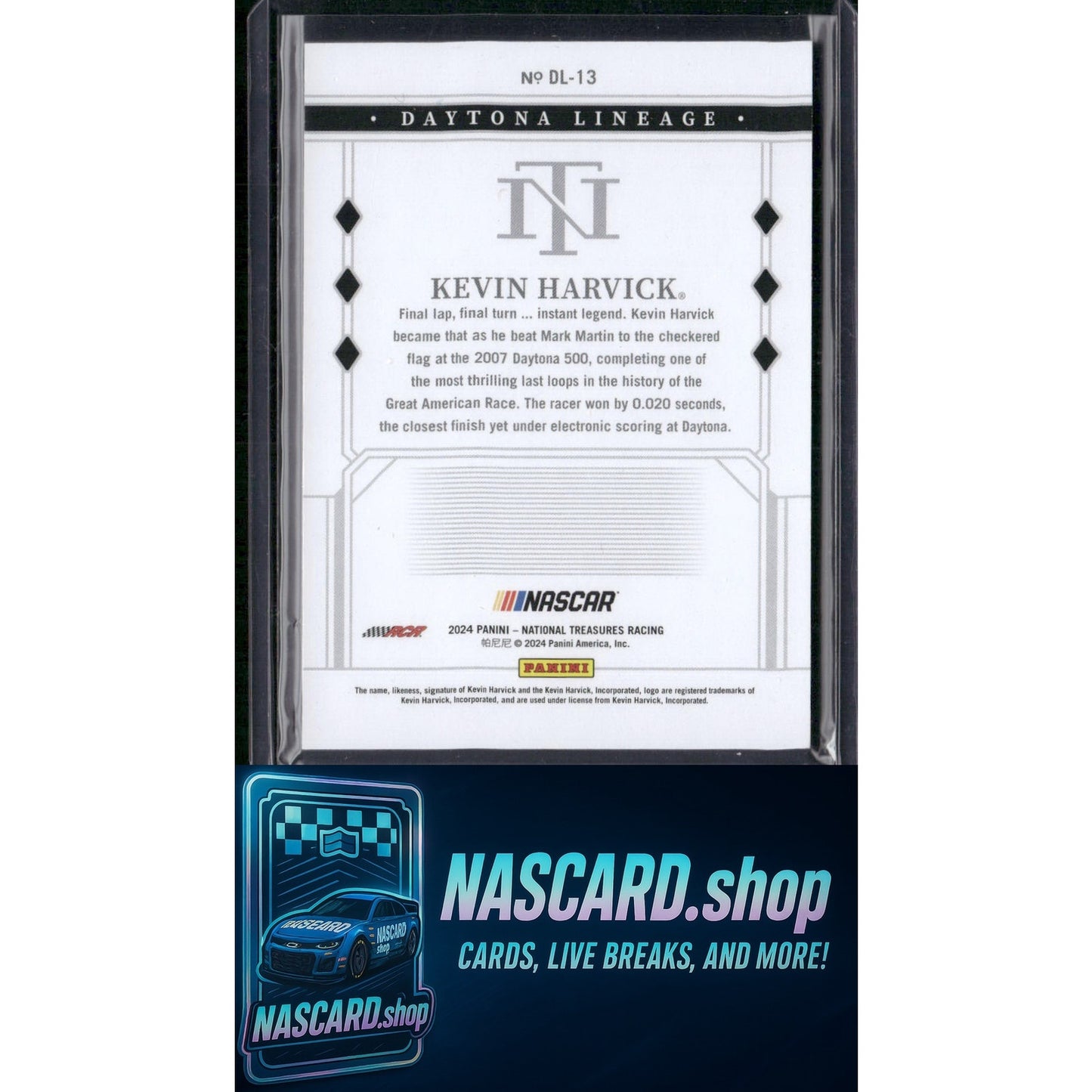 2024 Panini National Treasures #DL-13 Kevin Harvick Daytona Lineage #/25