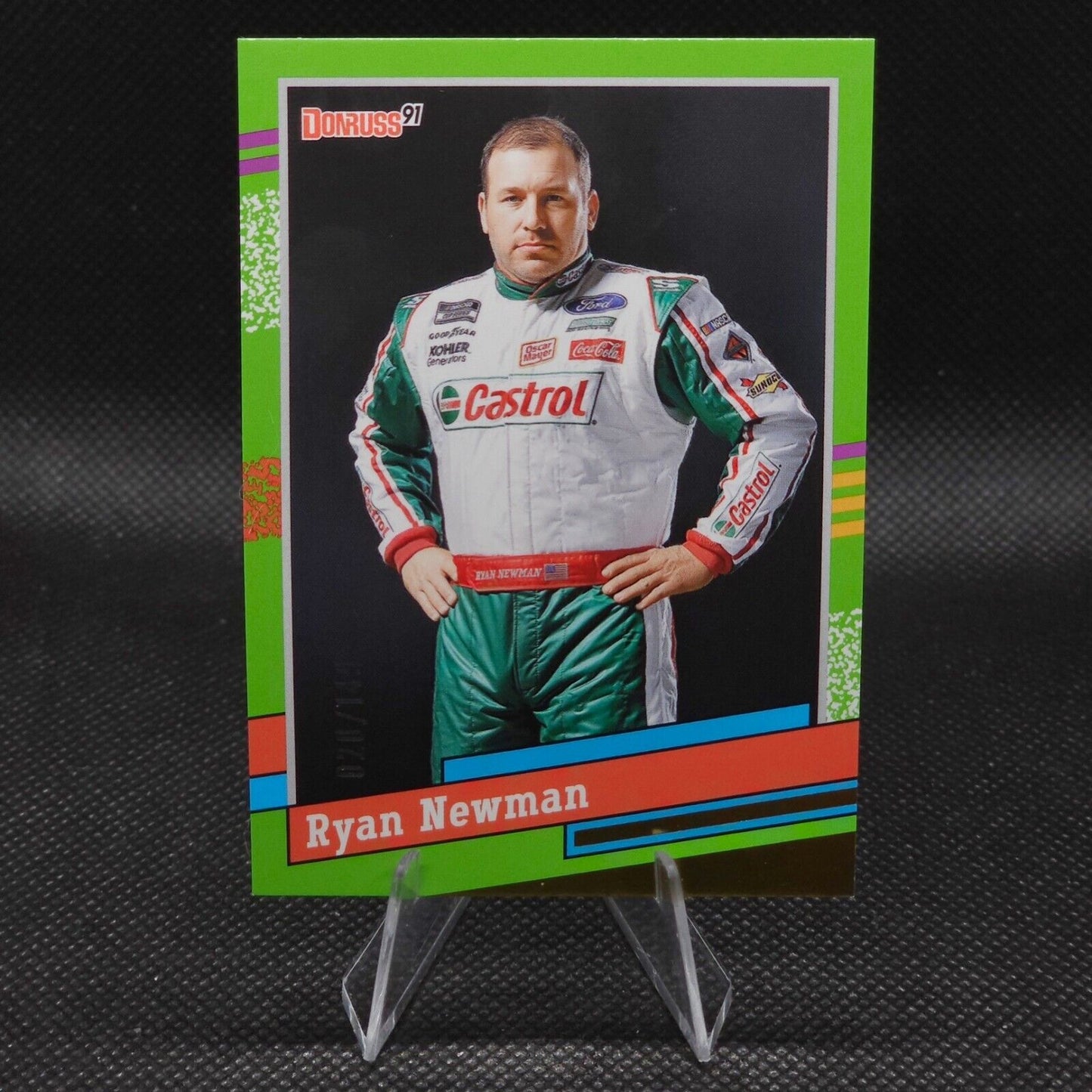 2024 Panini Donruss Racing 1991 Retro Lime Green #132 Ryan Newman 020/149 - NASCARD.shop