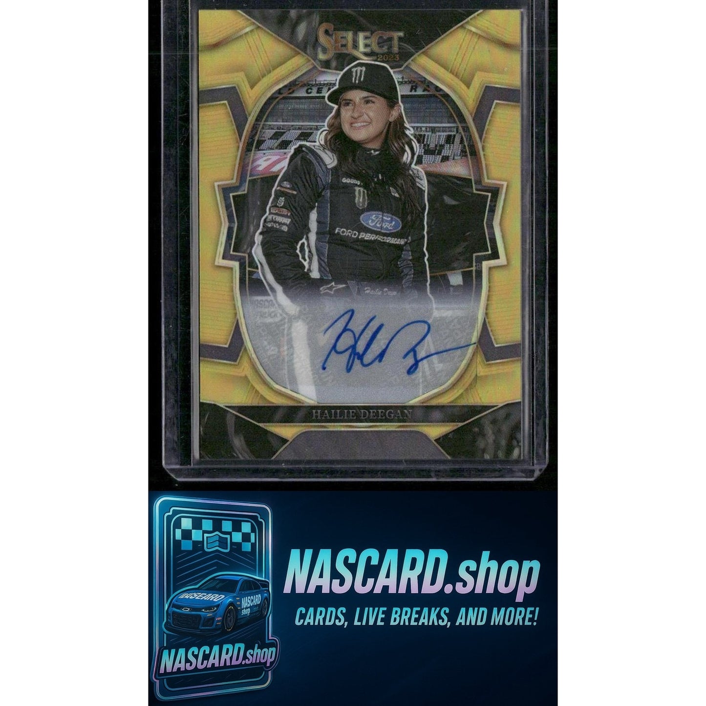2023 Panini Chronicles #10 Hailie Deegan Select Autographs Gold #/10