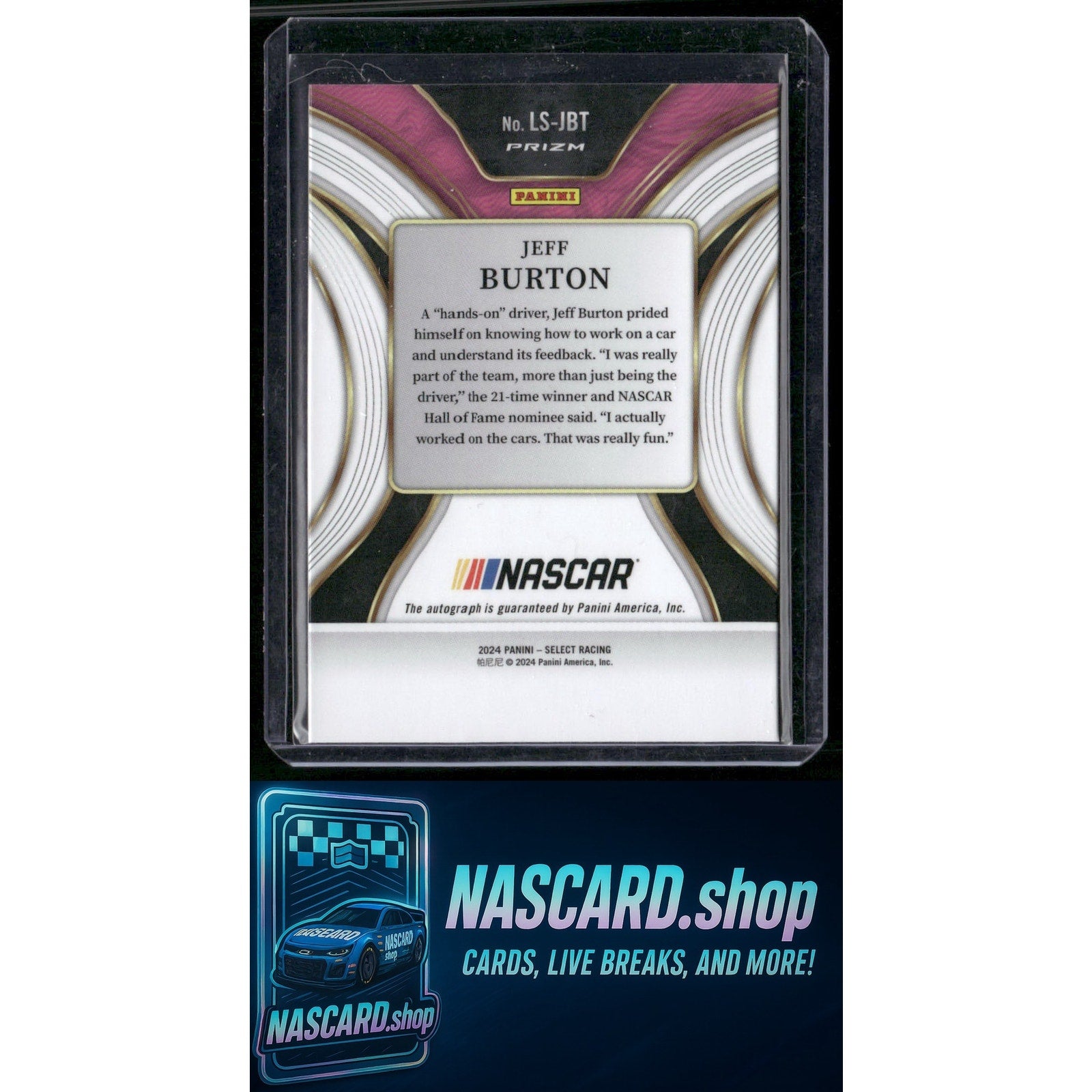 2024 Panini Select #LS-JBT Jeff Burton Legendary Signatures - NASCARD.shop