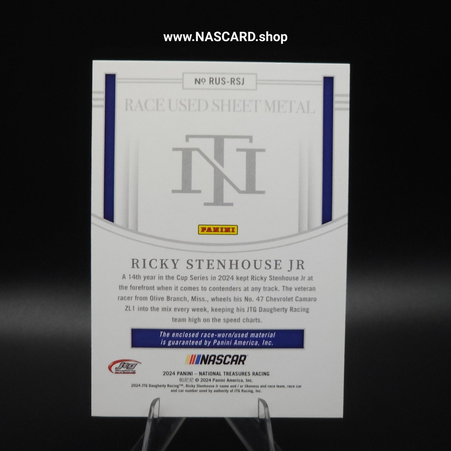 2024 National Treasures Race Used Sheet Metal Ricky Stenhouse Jr. /99