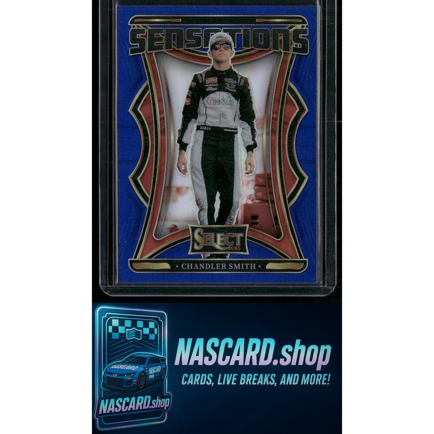 2025 Panini Select #25 Chandler Smith Sensations Blue Prizms #/49 - NASCARD.shop