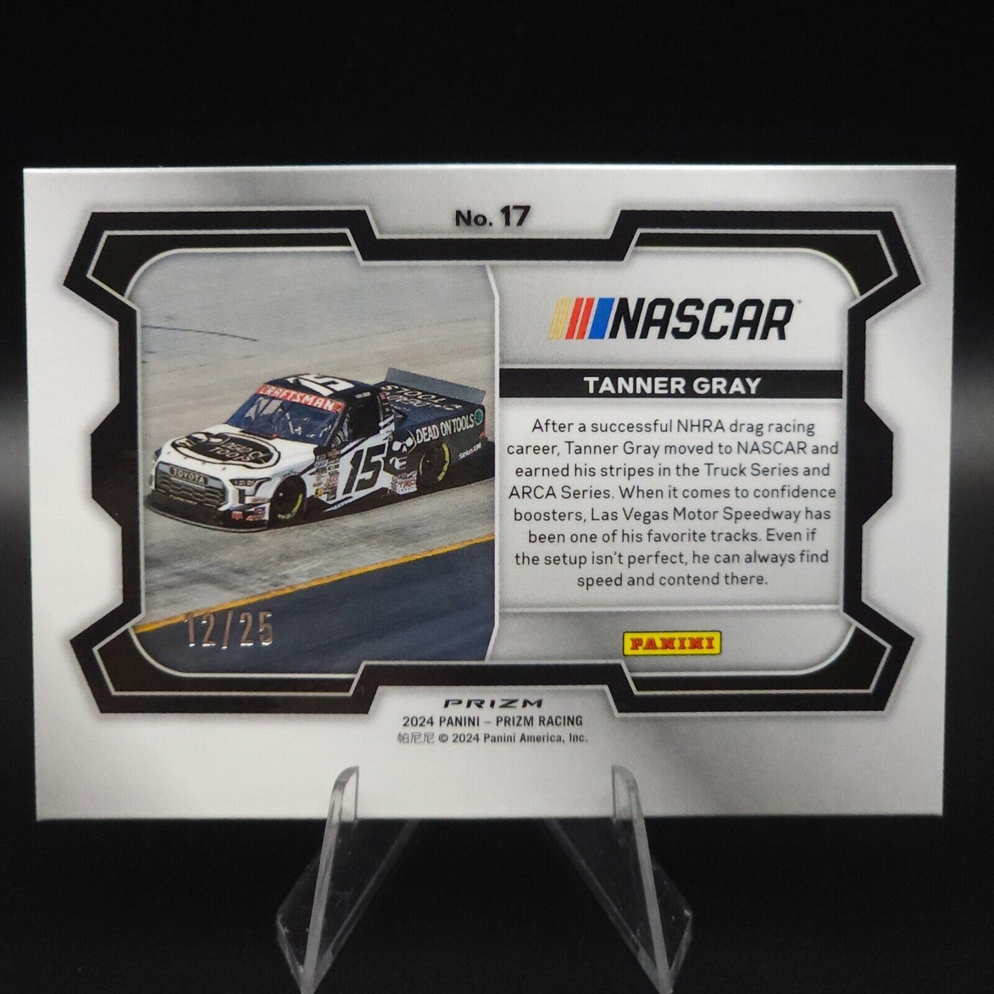 2024 Panini Prizm Racing Rides Mojo Prizm #17 Tanner Gray /25