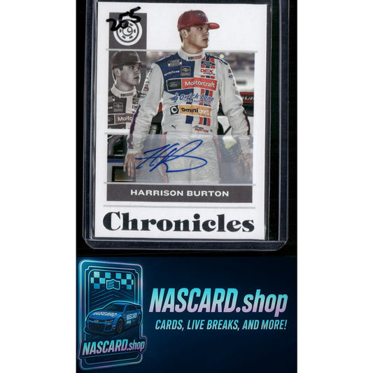 2022 Panini Chronicles #20 Harrison Burton Chronicles Autographs - NASCARD.shop
