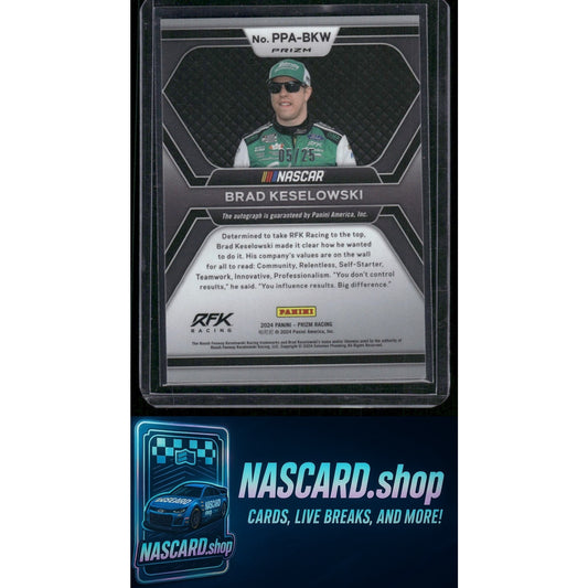 2024 Panini Prizm Brad Keselowski Patented Penmanship Autographs Mojo #/25