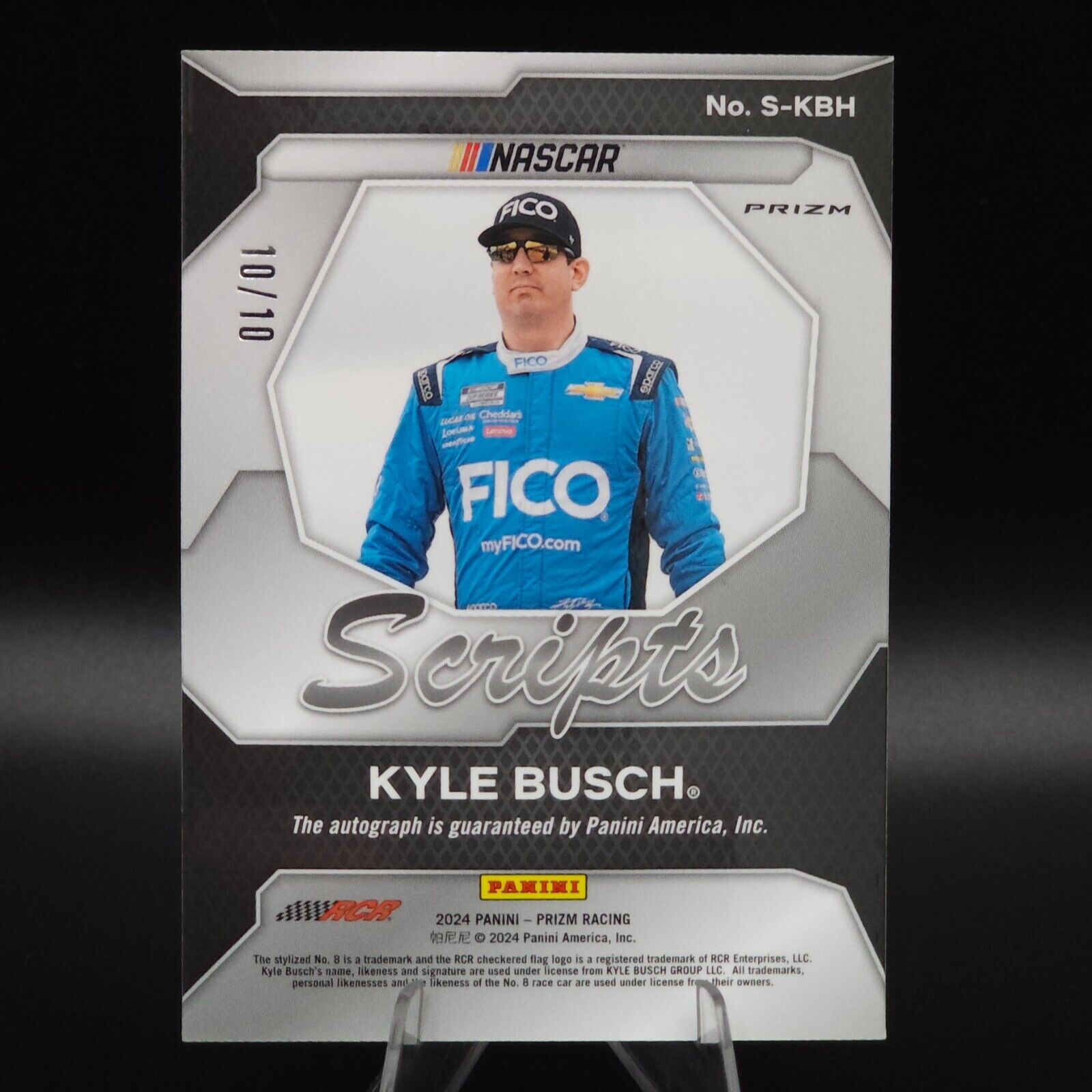 2024 Panini Prizm Racing Scripts Mojo #S-KBH Kyle Busch 10/10 - NASCARD.shop