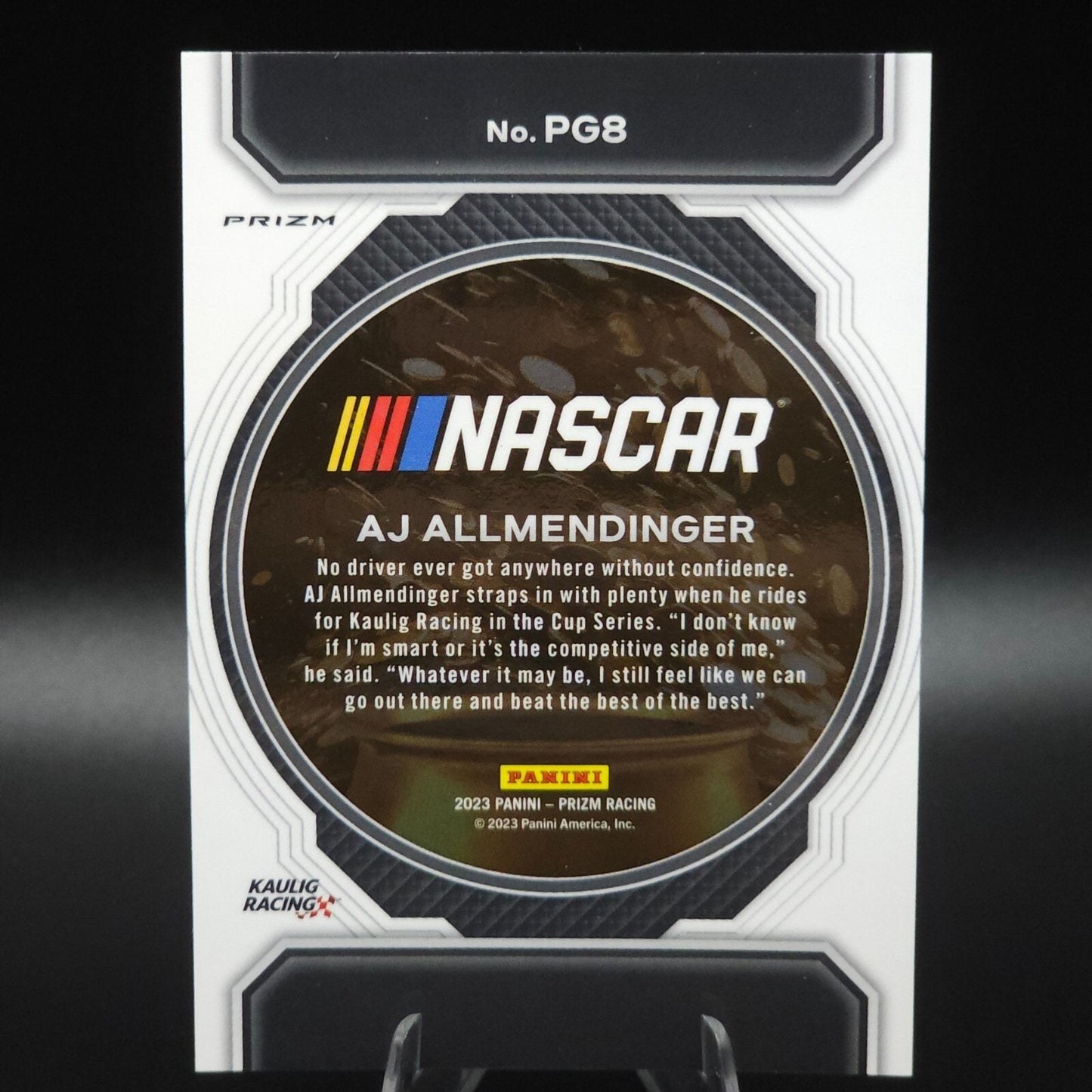 2023 Panini Prizm - Pot of Gold A.J. Allmendinger #PG8 White Sparkle Prizm