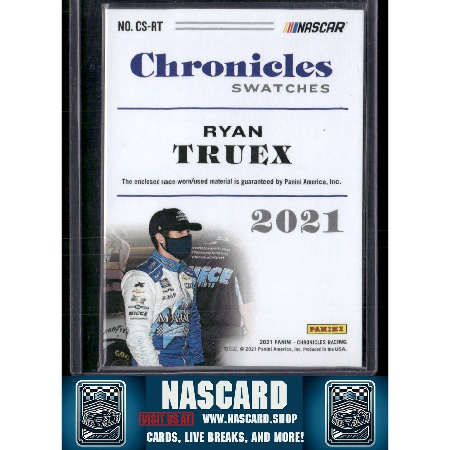 2021 Panini Chronicles #CS-RT Ryan Truex Chronicles Swatches Red - NASCARD.shop