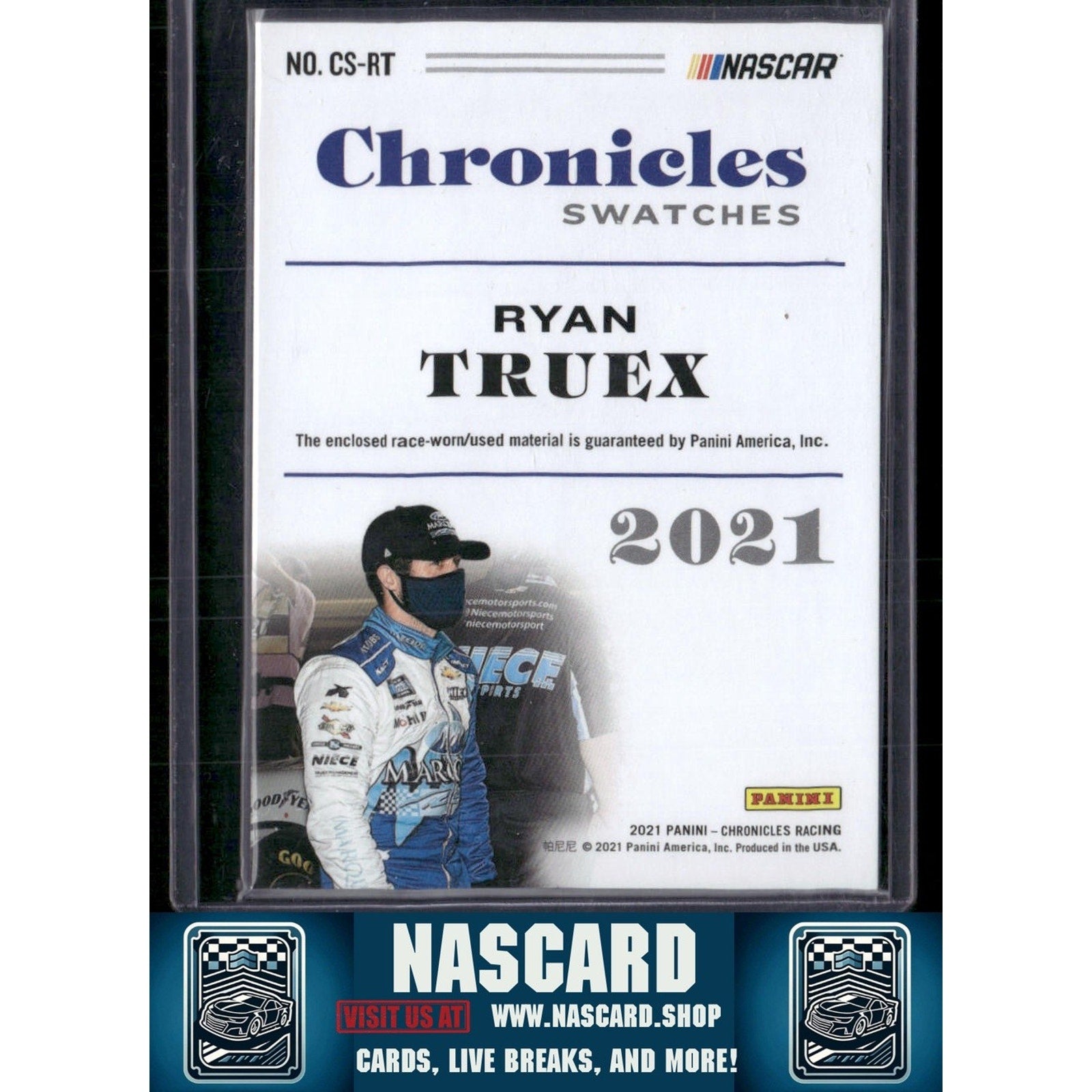 2021 Panini Chronicles #CS-RT Ryan Truex Chronicles Swatches Red - NASCARD.shop