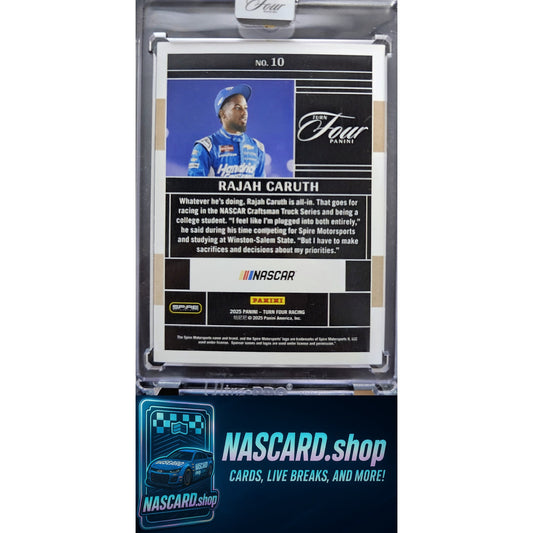 2025 Panini Turn Four #10 Rajah Caruth #/75