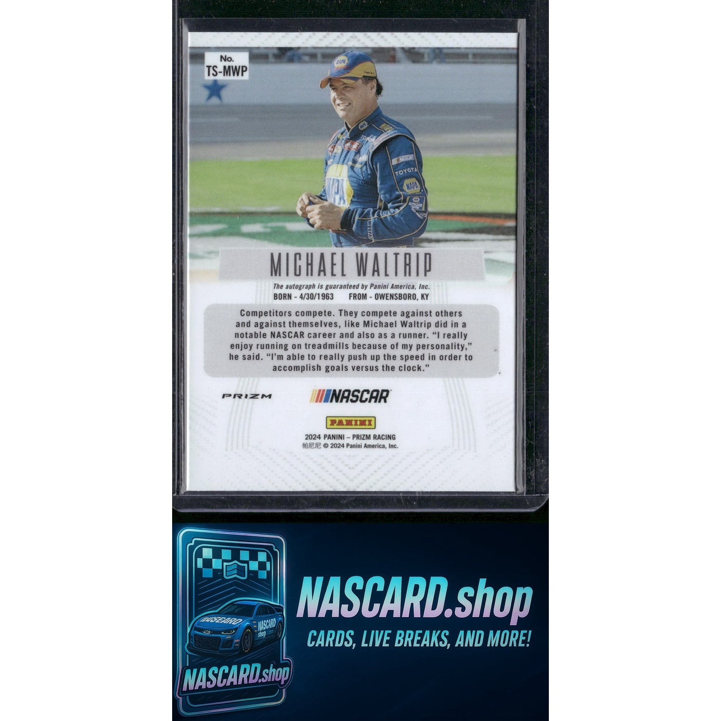 2024 Panini Prizm #TS-MWP Michael Waltrip Throwback Signatures - NASCARD.shop