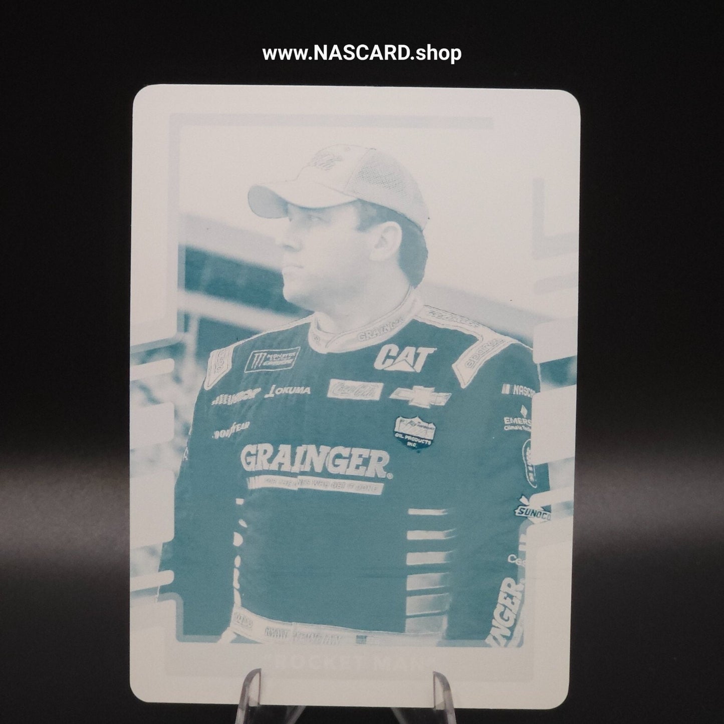 2018 Panini Donruss Racing #46 Printing Plate Cyan Ryan Newman 1/1 - NASCARD.shop