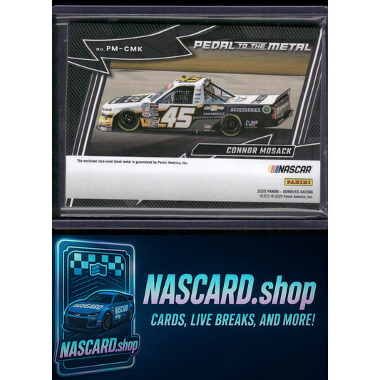 2025 Donruss #PM-CMK Connor Mosack Pedal to the Metal Materials Red #/99 - NASCARD.shop