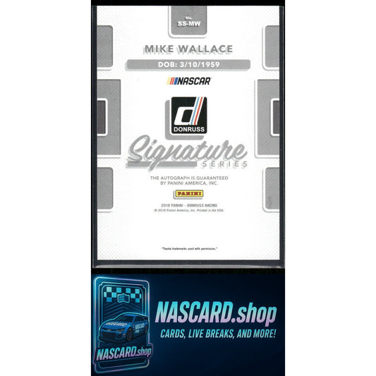 2018 Donruss #SS-MW Mike Wallace Signature Series