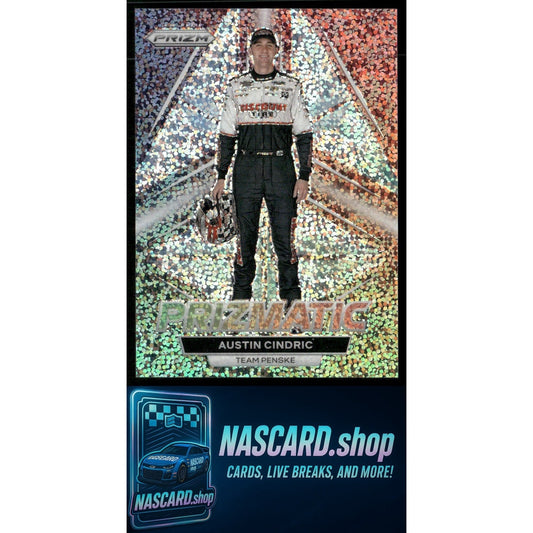 2023 Panini Prizm #P7 Austin Cindric Prizmatic White Sparkle Prizm - NASCARD.shop