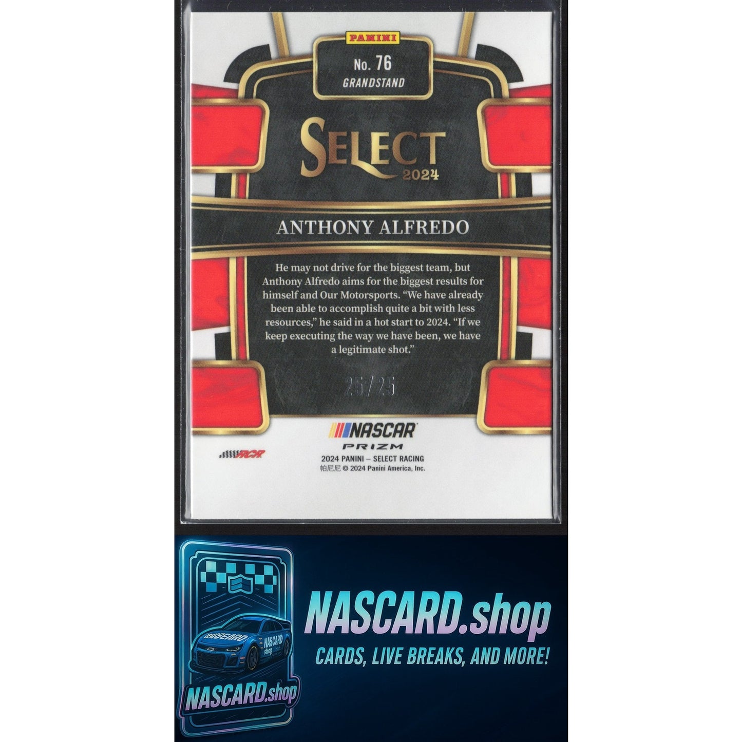 2024 Panini Select #76 Anthony Alfredo Tie-Dye Prizms #/25