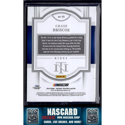 2024 Panini National Treasures #45 Chase Briscoe Green - NASCARD.shop