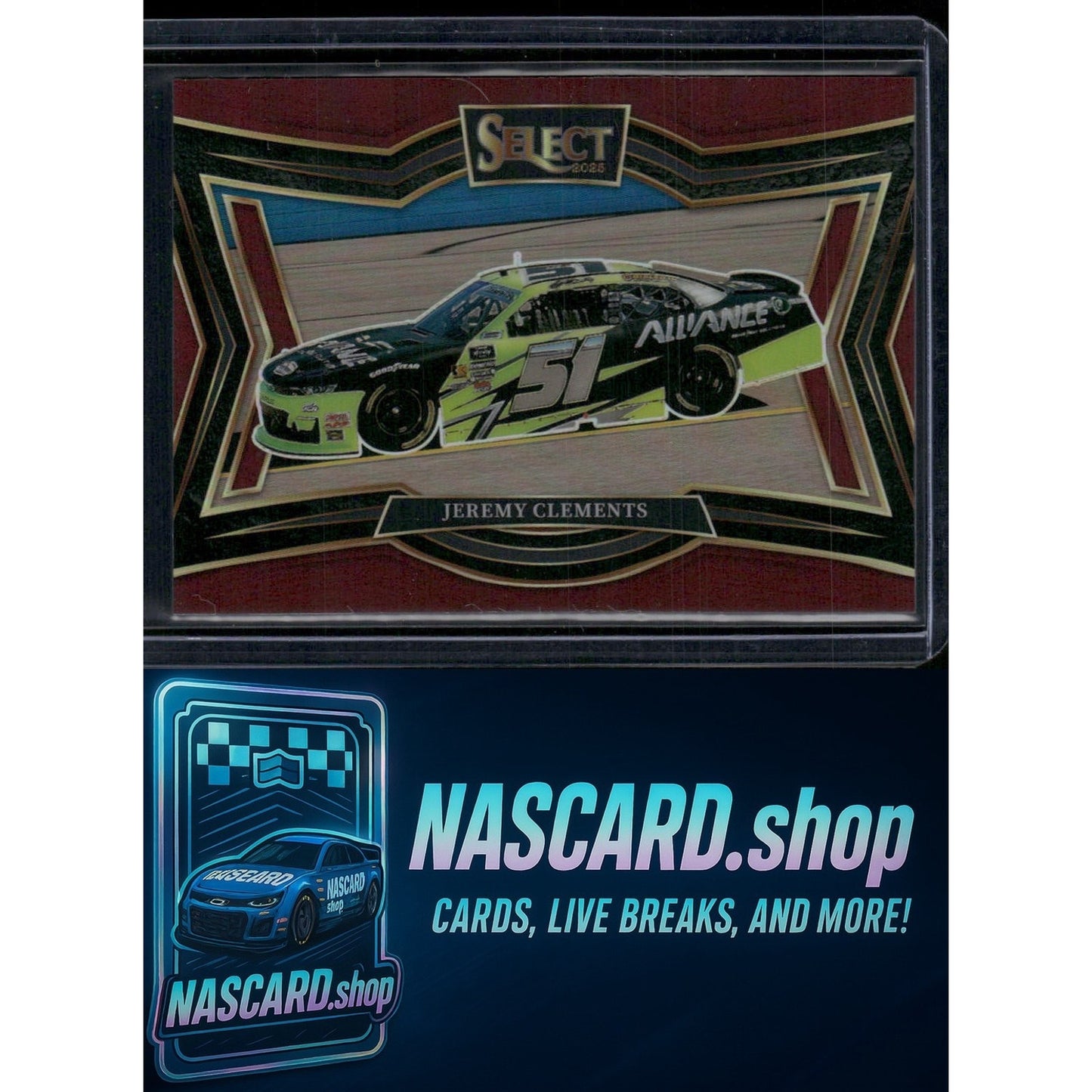 2025 Panini Select #144 Jeremy Clements Maroon Prizms #/125